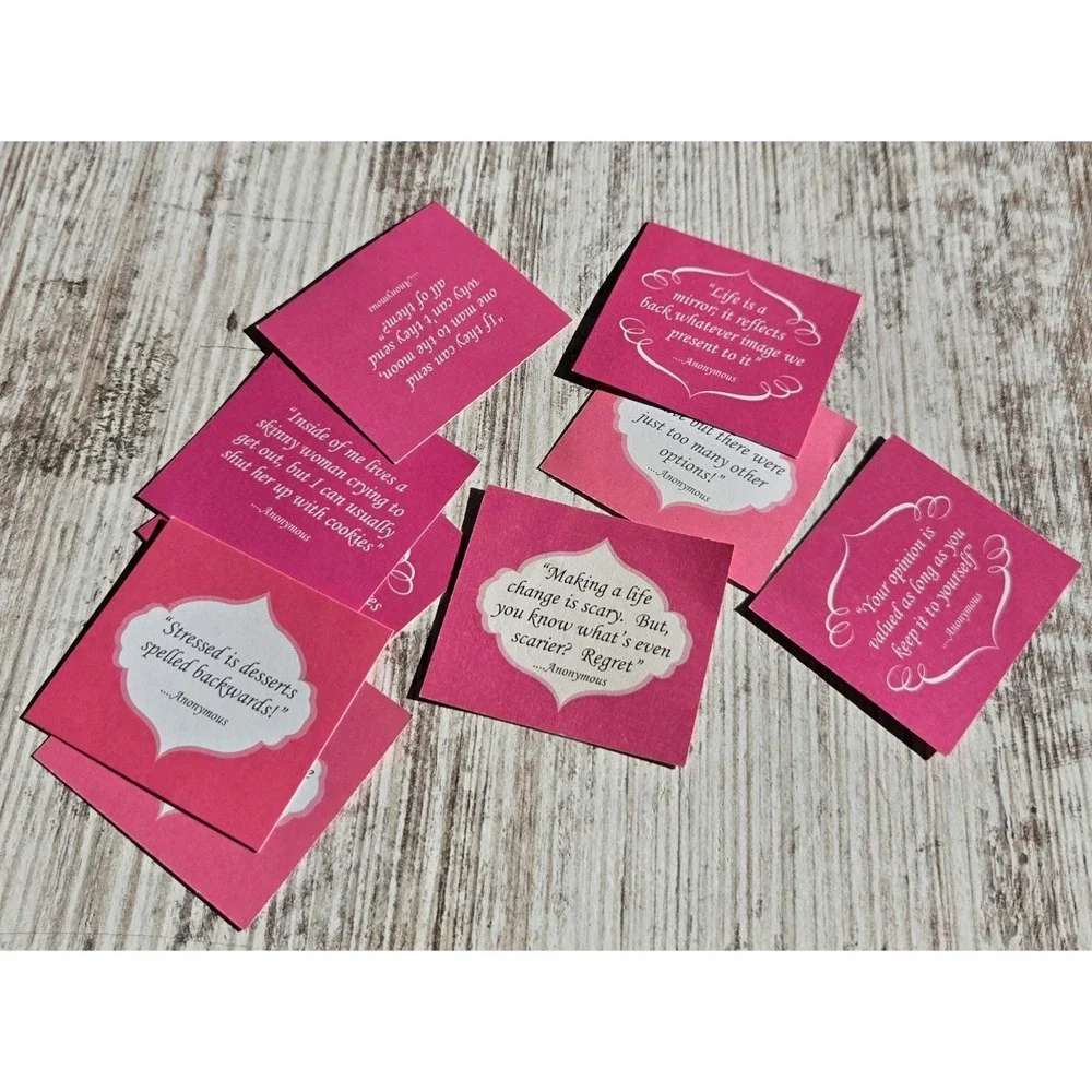 Lot of Pink Zebra Home Consultant Quote Cards Mini Folded